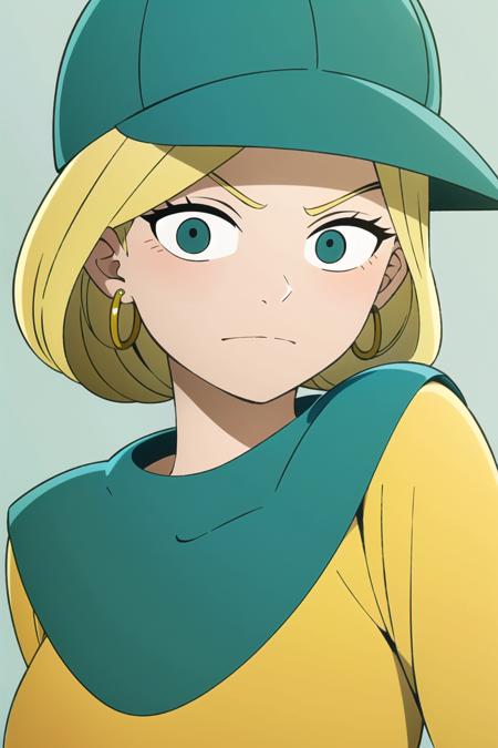 69326-1723826226-ousamaranking style,_masterpiece, best quality, 1girl, aqua eyes, baseball cap, blonde hair, closed mouth, earrings, green backg.png